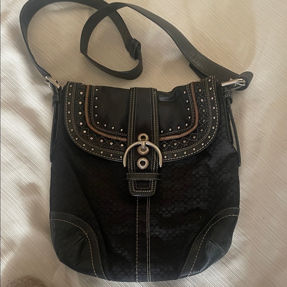 Coach Black Studded Crossbody Bag